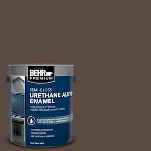 1 gal. #SC-105 Padre Brown Urethane Alkyd Semi-Gloss Enamel Interior/Exterior Paint