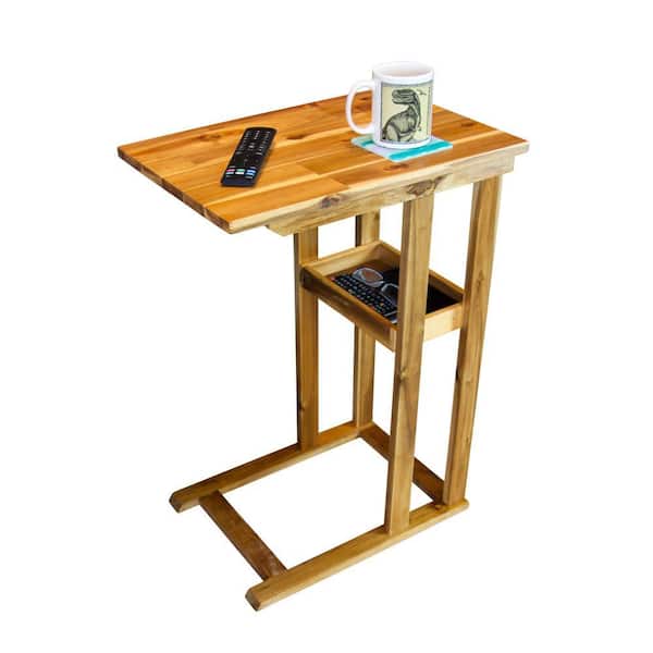 19 in. W Natural 26.5 in. H Rectangle Acacia Wood C-Table with 19 in. W Natural 26.5 in. H Rectangle Acacia Wood C-Table with