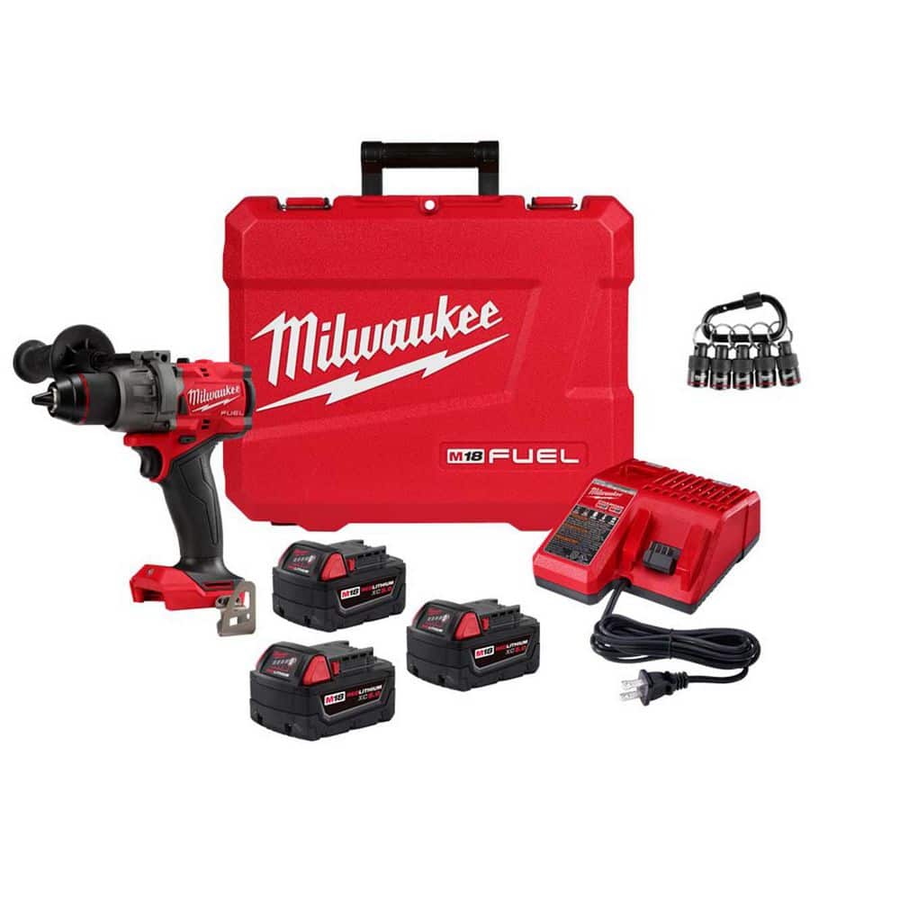 M18 FUEL 18V 1/2 in. Hammer Drill Kit w/ (3) 5. 0Ah Batteries, Hard Case with 5-Pc Carabiner Hex Holder price history on PriceWatchPro