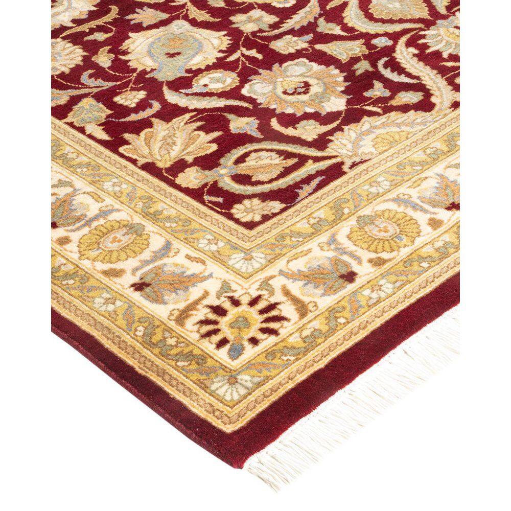 Hand-Knotted Red Wool Oriental Square Area Rug