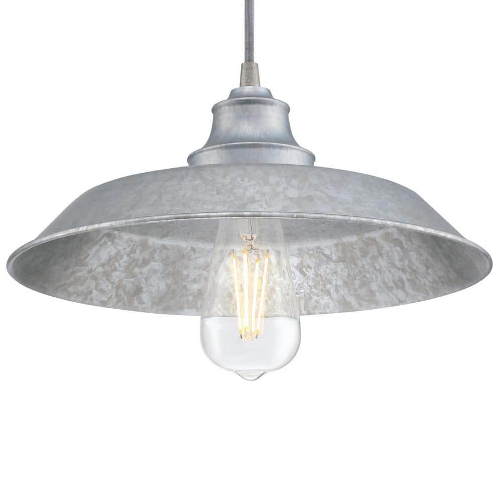 Iron Hill Galvanized Steel Vintage Pulley Pendant Light