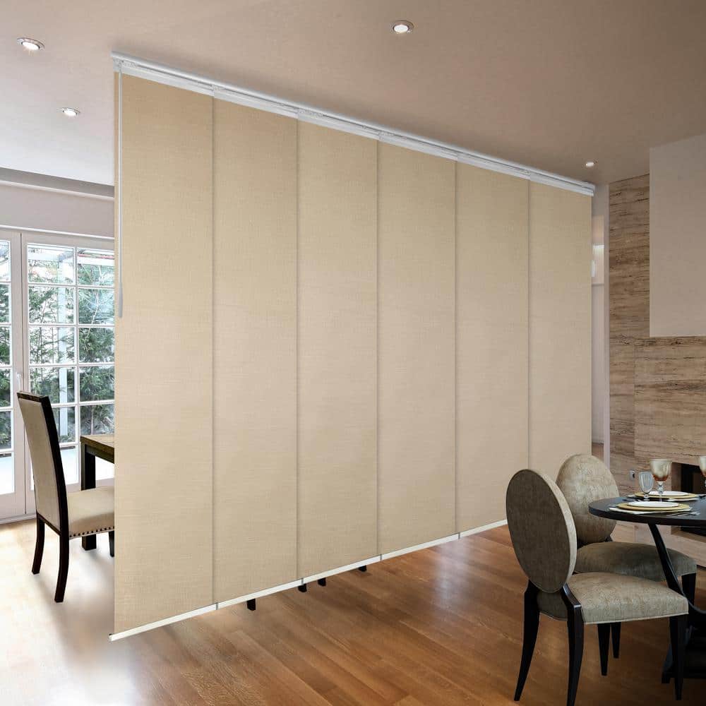 Linen 70 in. - 130 in. W x 116 in. L Adjustable 6- Panel White Single Rail Panel Track with 23.5 in. Slates price history on PriceWatchPro