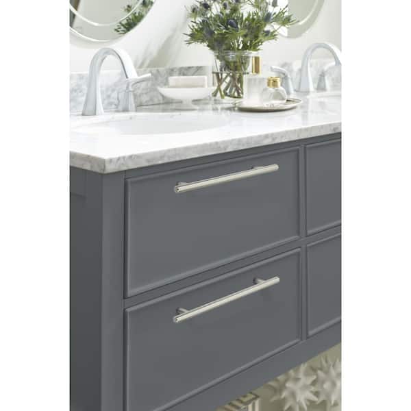Bar Pulls 7 in. (178mm) Modern Satin Nickel Bar Cabinet Pull (10-Pack)