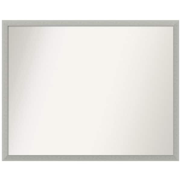Amanti Art Silver Leaf 29.5 in. W x 23.5 in. H Non-Beveled Wood Bathroom Wall Mirror in Silver