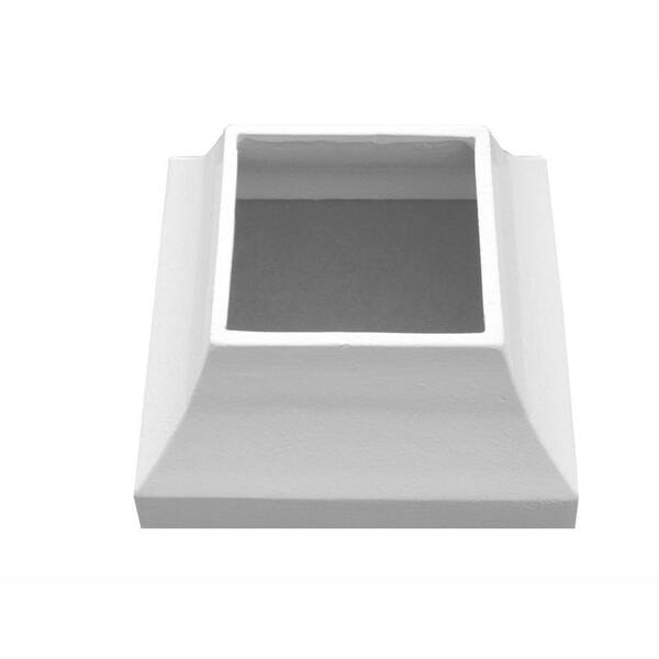 EZ Handrail 3 in. x 3 in. White Aluminum EZ Post Decorative Base Cover