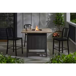Wenmare 42 in. x 36 in. Counter Height Steel Square Propane Gas Firepit