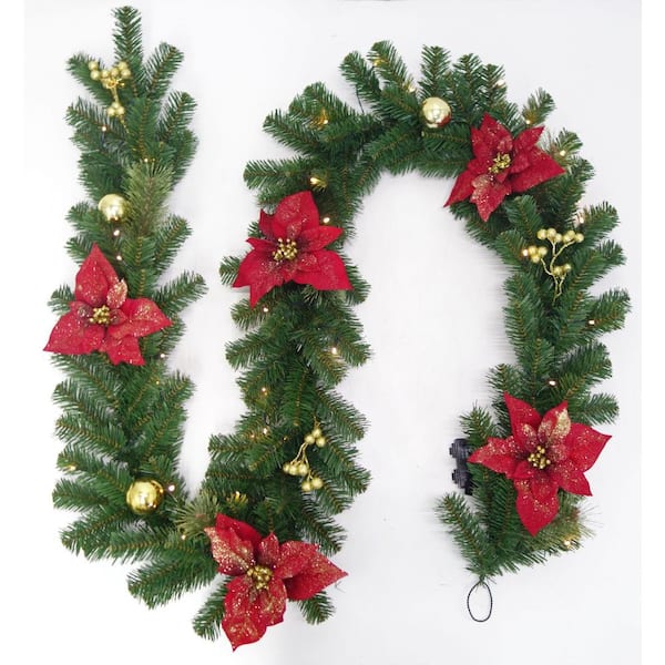Home Accents Holiday 9 ft Prelit Sparkling Amelia Garland BrickSeek