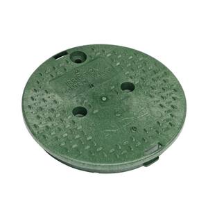10 in. Round Standard Series Valve Box Cover, Green ICV
