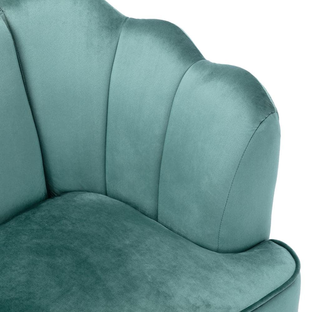 Turquoise and Gold Velvet 3-Seater Lawson Sofa