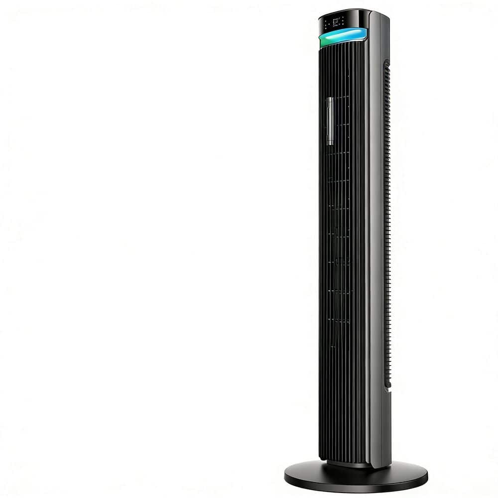 12.9 in. 12 fan speeds Floor Fan in Silver, 42 in. Smart Tower Fan with 150° Adjustable Oscillating, APP & Voice Control price history on PriceWatchPro