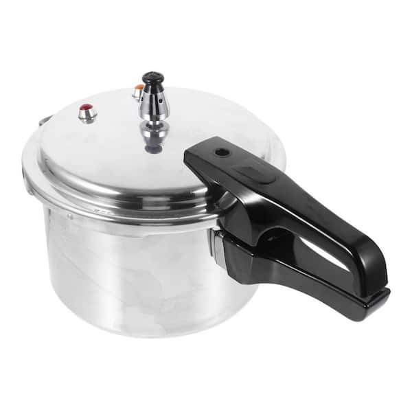 8.7 qt. Silver Aluminum Pressure Cooker Versatile Design for Gas Induction Stoves with Safety Features 1 Piece