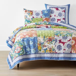 Winter Floral Patchwork Quilt