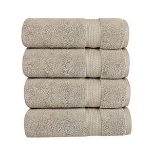 A1HC Wash Cloth 500 GSM Duet Technology 100% Cotton Ring Spun Plaza Taupe 13 in. x 13 in. Quick Dry (Set of 4)