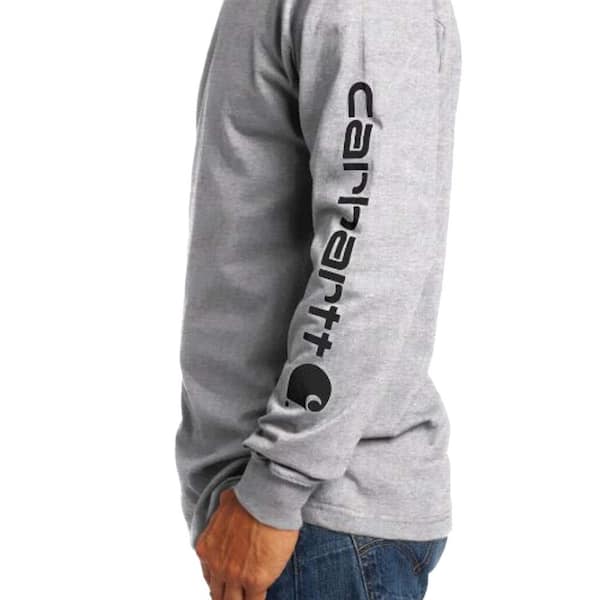 ★送料無料★SIGNATURE SLEEVE LOGO T-SHIRTS K231-HGY Carhartt Signature Sleeve Logo Long-Sleeve T-Shirt-K231