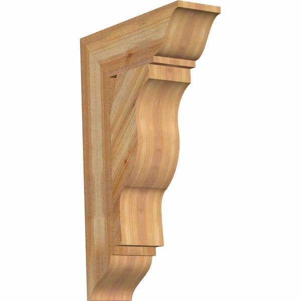Ekena Millwork 6 in. x 32 in. x 20 in. Western Red Cedar Funston Traditional Rough Sawn Bracket