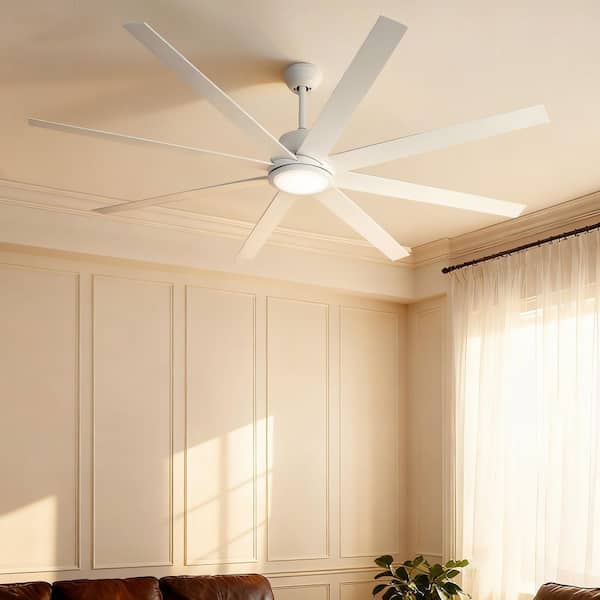 72 in. Modern Indoor/Outdoor White 6 Speeds Ceiling Fan with 3 Color Temperature and Remote