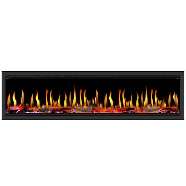 Dynasty Fireplaces Tempo Series 76 in. Wall Mounted Virtual Electric Fireplace in Black