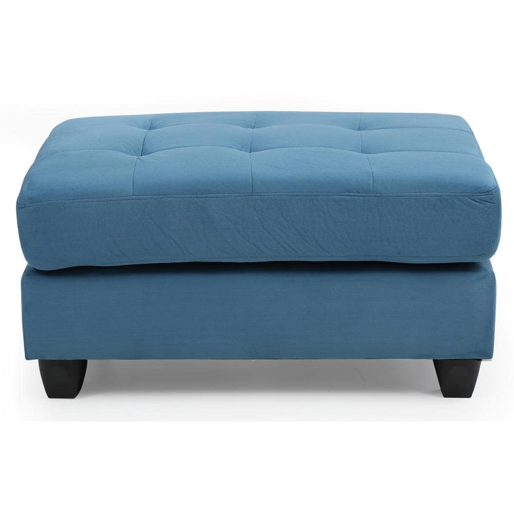 Malone Aqua Tufted Ottoman
