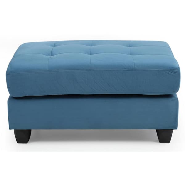 AndMakers Malone Aqua Tufted Ottoman