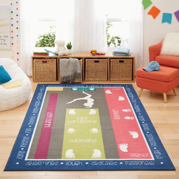 Arcade Video Funny Game Area Rug Carpets Floor Yoga Mat Entry Rugs for Living Room Bedroom Playroom Home Decor 4' x 5.2'