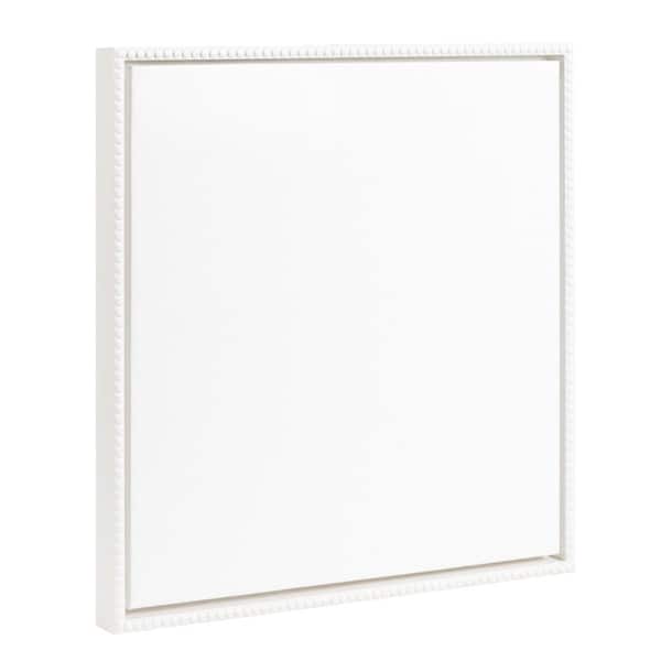 Kate and Laurel Blank Framed Canvas for DIY Wall Art 1-Piece White Framed Canvas Art Print, 22 in. x 22 in.