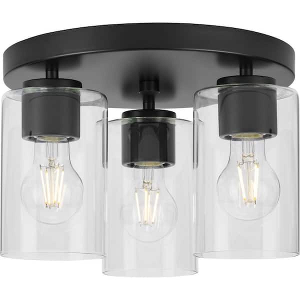 Progress Lighting Cofield Collection 12 in. 3-Light Matte Black