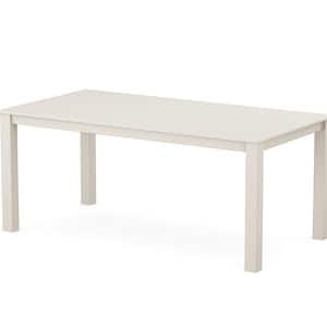 Parsons Sand HDPE Plastic Rectangle 38 in. X 72 in. Dining Table