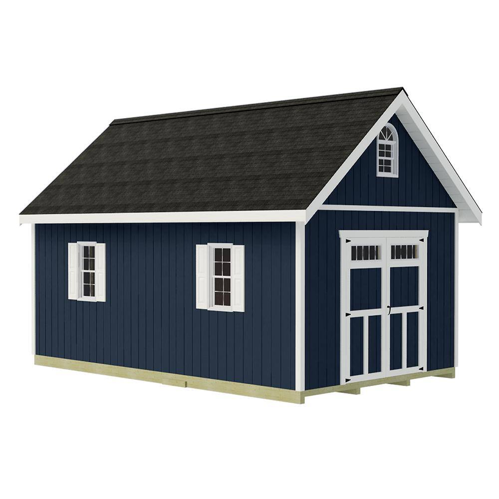 Planner's Paradise 12 ft. x 20 ft. Wood Shed Kit with Elegant Transom Doors and Loft (240 sq. ft.) price history on PriceWatchPro