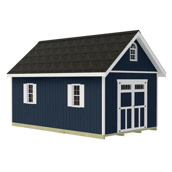 Planner's Paradise 12 ft. x 20 ft. Wood Shed Kit with Elegant Transom Doors and Loft (240 sq. ft.)