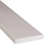White Double Bevelled 4 in. x 24 in. Engineered Marble Threshold Floor and Wall Tile ( 2 ln ft )