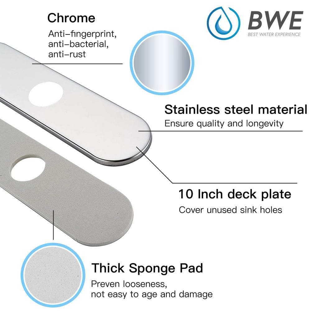 Polished Chrome Kitchen Sink Faucet Hole Cover Plate