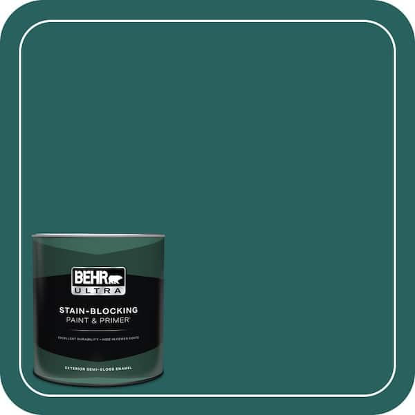 BEHR ULTRA 1 qt. #MQ6-05 Verdant Forest Semi-Gloss Enamel Exterior Paint & Primer
