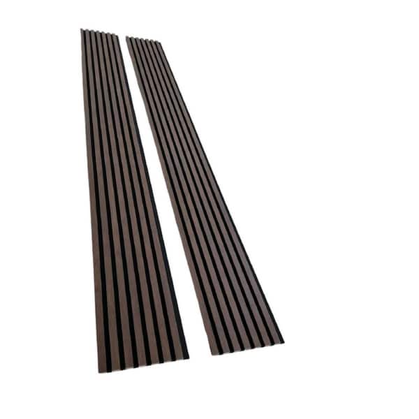 Ejoy SAMPLE 6 in. x 10 in. x 0.8 in. Acoustic Vinyl Wall Siding Board in Dark Chest Nut Color (1-Pieces)