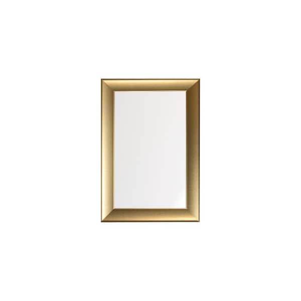 BrandtWorks Modern Swirled Gold Wall Mirror 22 in. W x 32 in. H