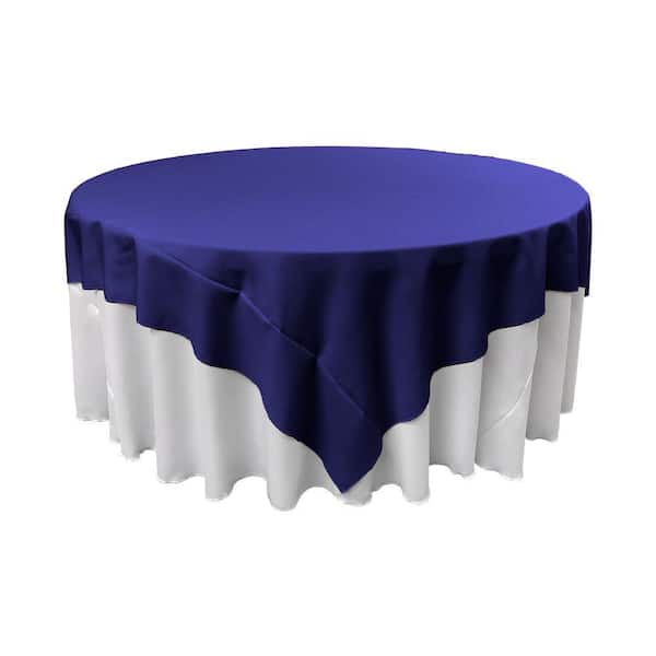 72 in. x 72 in. Royal Blue Polyester Poplin Square Tablecloth