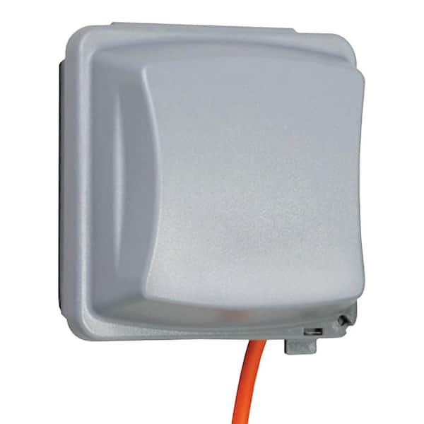 TAYMAC N3R PC Gray 2-Gang Weatherproof In-Use 2-3/4-in. Electrical Outlet Cover for Outdoor Outlet, UFAST 55-in-1