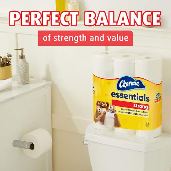Essentials Strong Toilet Paper Rolls (36 Mega Rolls)