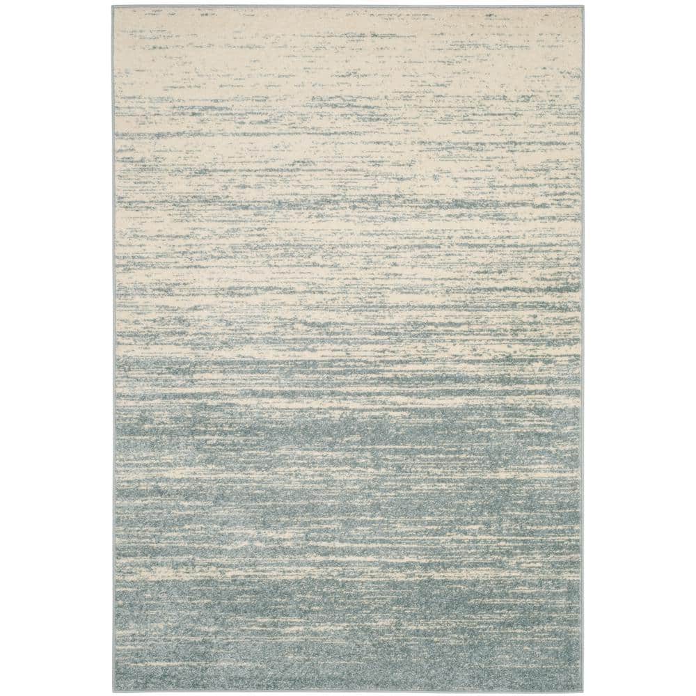 SAFAVIEH Adirondack Slate/Cream 5 ft. x 8 ft. Solid Color Striped Area ...