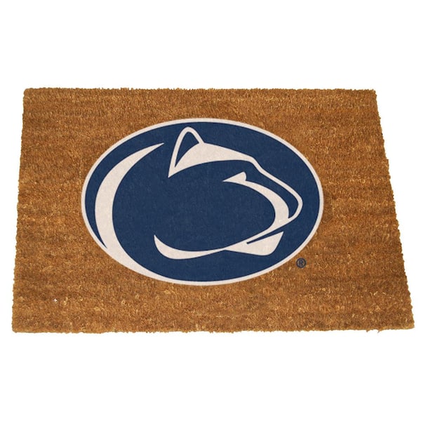 The Memory Company Penn State Brown 29.5 in. x 19.5 in. Coir Fiber Colored Logo Door Mat