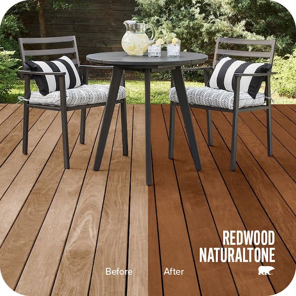 1 qt. #ST-122 Redwood Naturaltone Semi-Transparent Waterproofing Exterior Wood Stain and Sealer