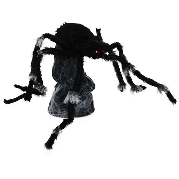 21 Inch LED Red and Black Jumping Spider Animatronic 