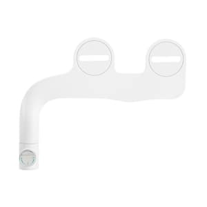 Aqua Non-Electric Bidet Seat for Elongated Toilet in Glossy White