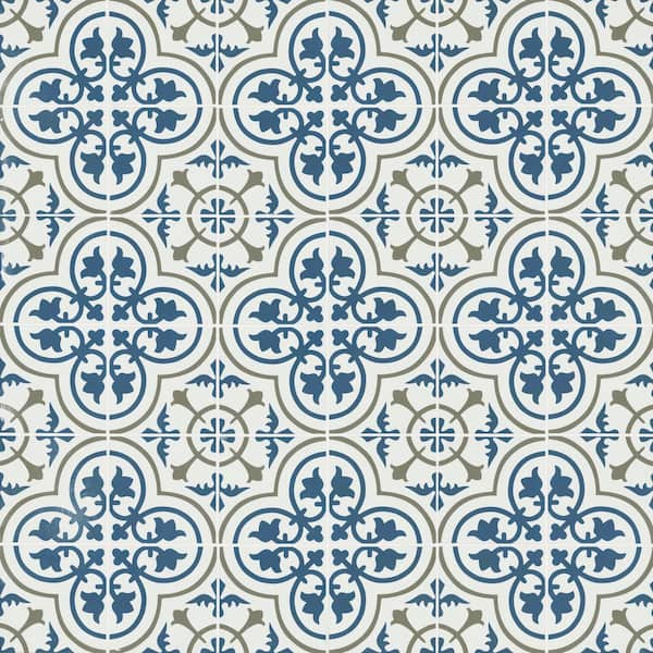 Zenzibar 8 in. x 8 in. Matte Porcelain Encaustic Floor and Wall Tile (5.16 sq. ft./Case)