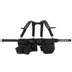 Ballistic Framers 3 Pouch Tool Storage Suspension Rig with LoadBear Suspenders in Black