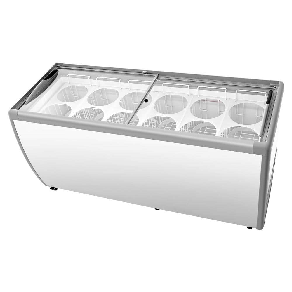 20 cu. ft. Ice Cream Dipping Cabinet Chest Freezer in White with Sliding Glass Door, LED Lighting, 12-Tub Capacity price history on PriceWatchPro