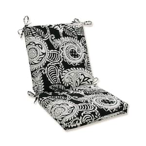 Paisley Black/Ivory Addie Rectangular Outdoor Seat Cushion