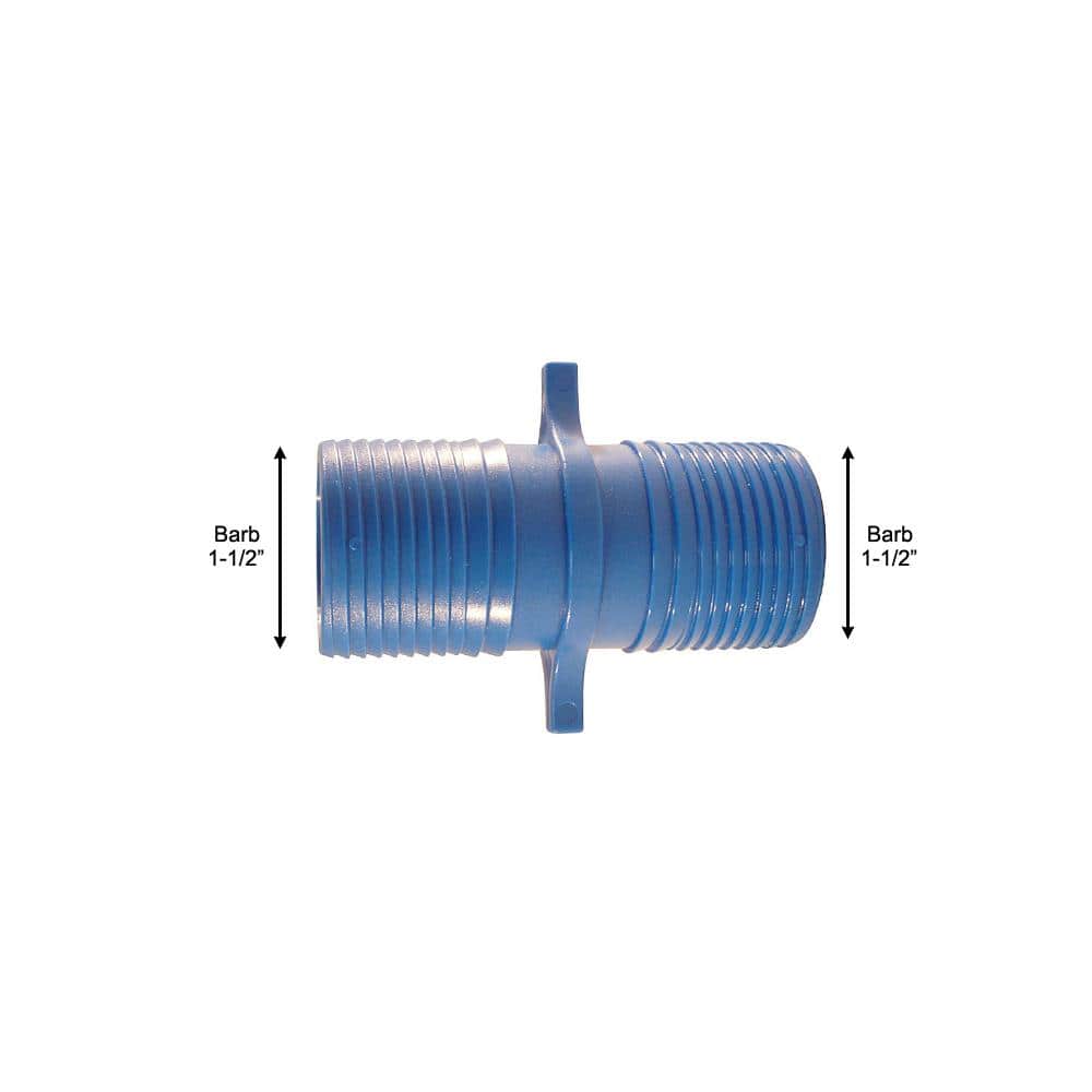 Apollo 1-1/2 in. Blue Polypropylene Twist-In Coupling