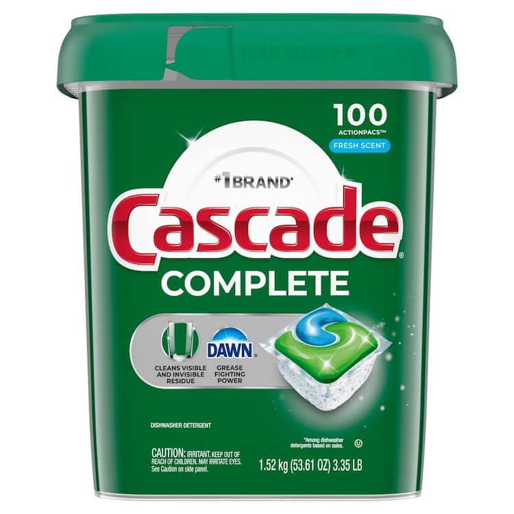 Cascade Complete Action Pacs Fresh Scent Tablet Dishwasher Detergent (100-Count)