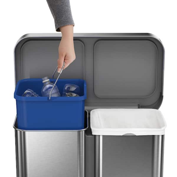 SimpleHuman Rectangle Trash & Recycling