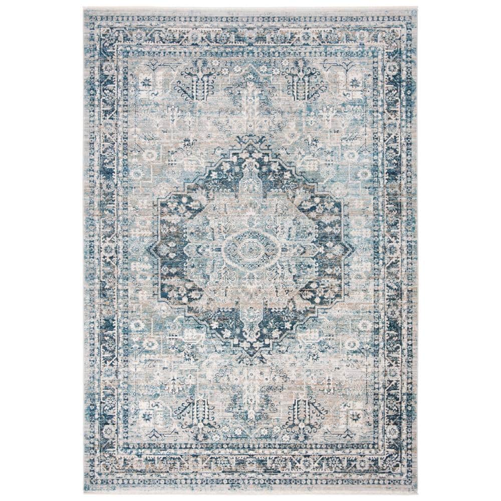SAFAVIEH Victoria Blue/Gray 9 ft. x 12 ft. Area Rug VIC933F9 The
